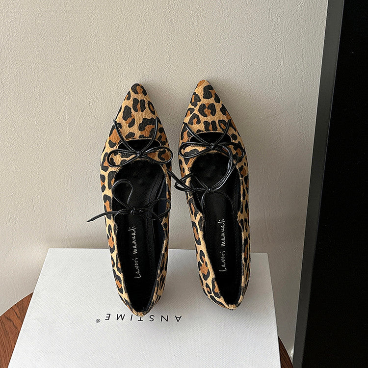 Karin Luna In Stock Spot Goods  Hot-selling Element Bowknot Square Toe Pointed Toe Single Shoes