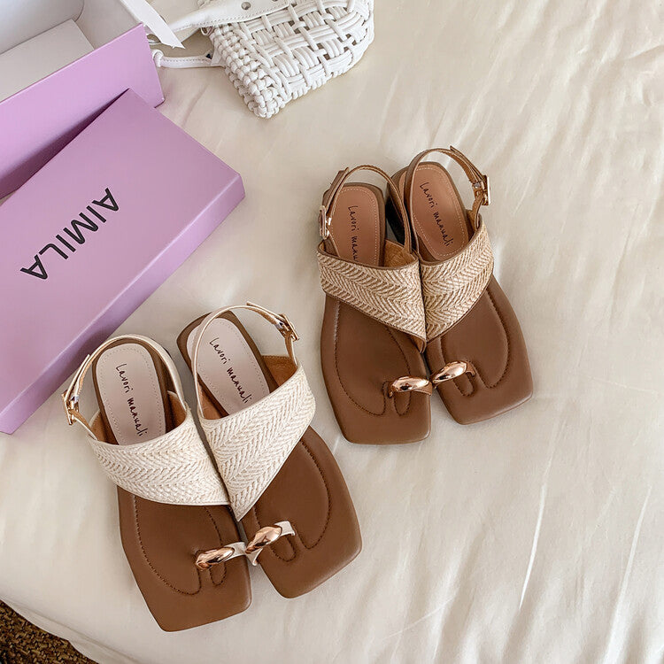Karin Luna Hot Item Hot Item Spot Goods Featured Bestsellers Holiday Style Woven Sofa Sandals