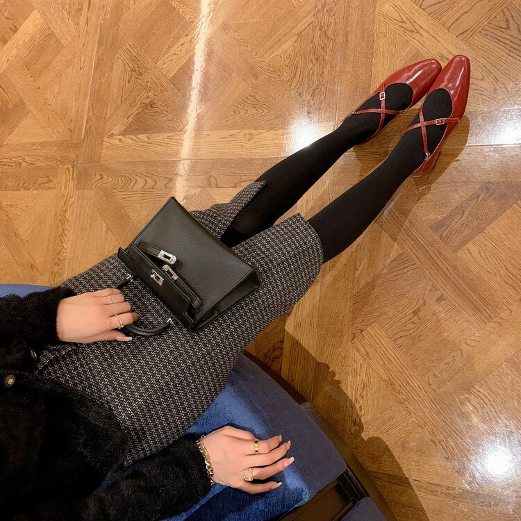 Karin Luna Bestseller Available for sale all seasons Mary Jane with built-in data Full Leather Single Shoes Go ahead with confidence