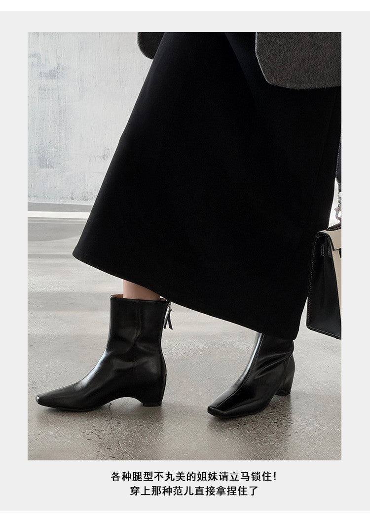 Karin Luna Basic Versatile  Square toe Hot-selling Short Boots