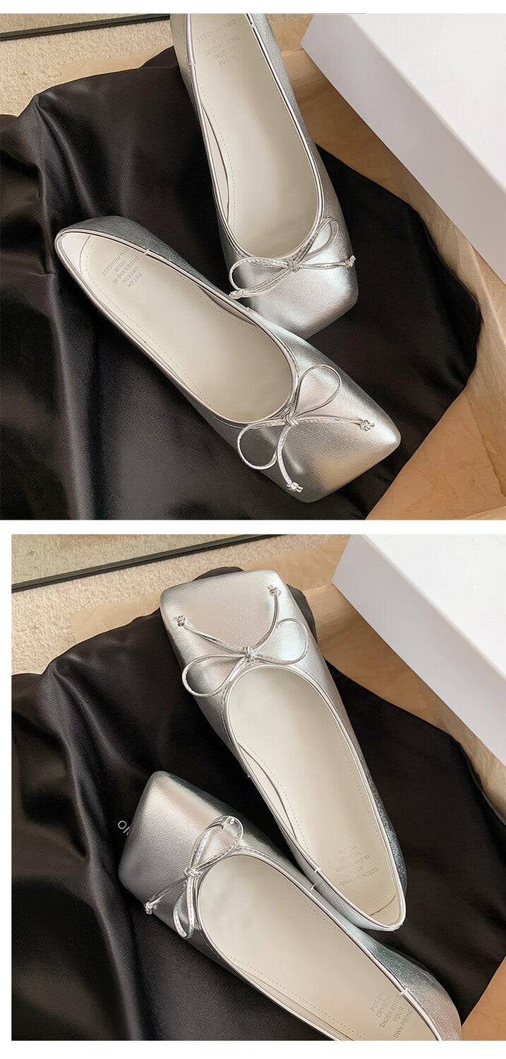 Karin Luna In Stock Spot Goods  Hurry up and grab this hot item!！Square-Toed Flat Granny Shoes