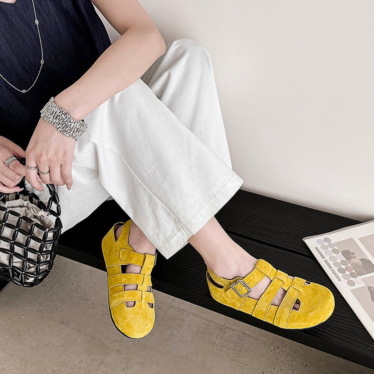 Karin Luna Full Layer Inside and Out~Basic Versatile Perforated Round Toe Birkenstock Shoes
