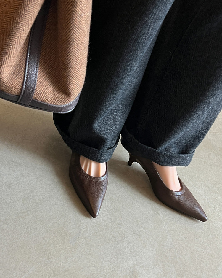 Karin Luna In Stock Spot Goods    Vintage Classic Style Shallow Mouth Single Shoes