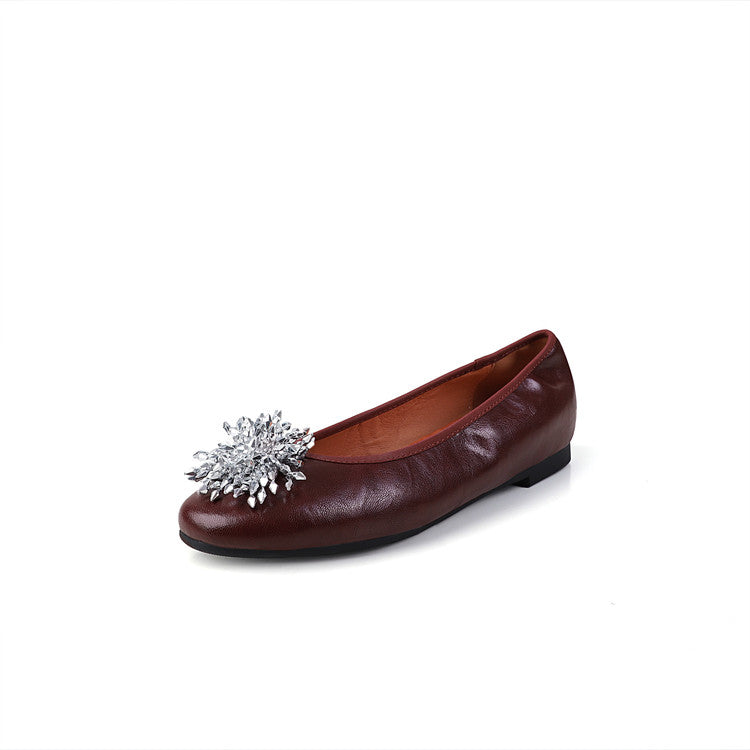 Karin Luna Full Leather Inside and Out~Gorgeous Fireworks Flat Granny Shoes