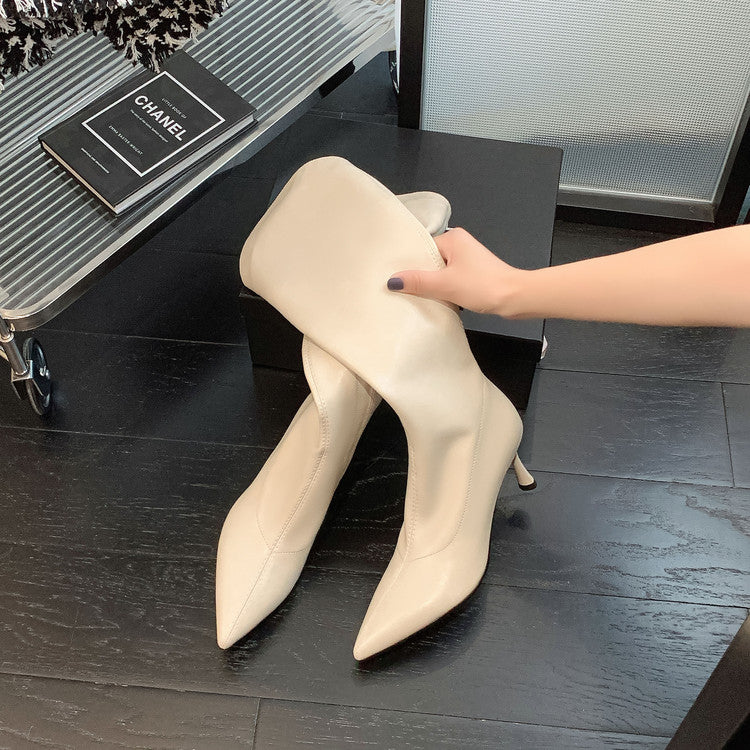 Karin Luna Elegant Style v Pointed Toe Stiletto Long Boots