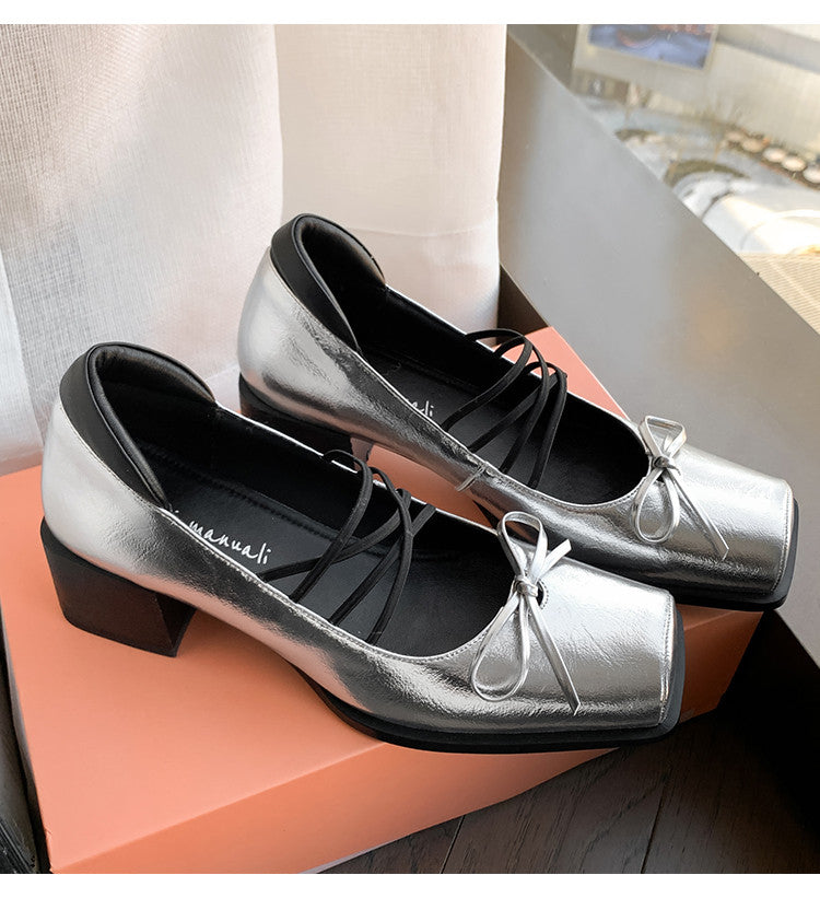 Karin Luna Hot Item Hot Item Xiaohongshu Hot Item  Comes with Bowknot Mary Jane Flats