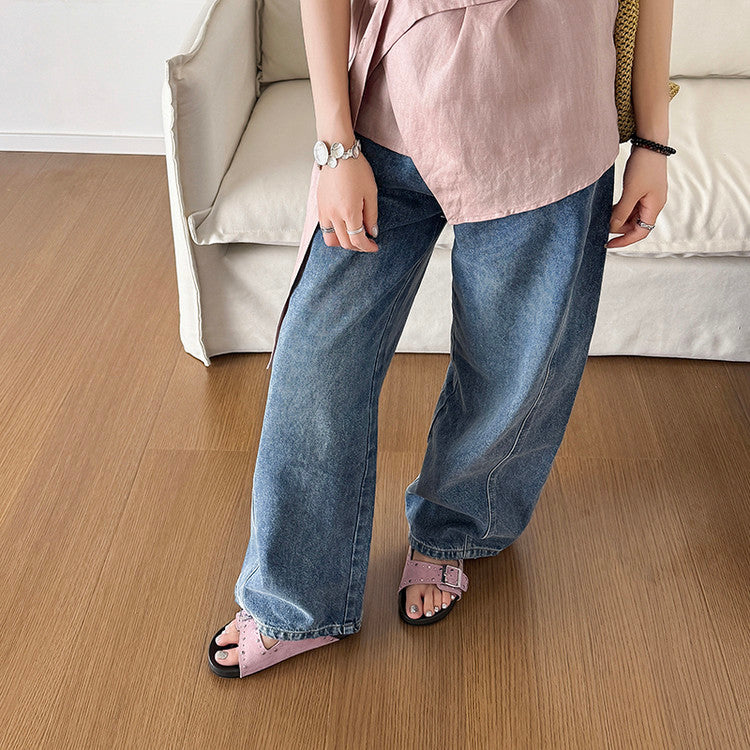 Karin Luna In Stock Spot Goods Casual Thick-Soled Belt Buckle Slippers
