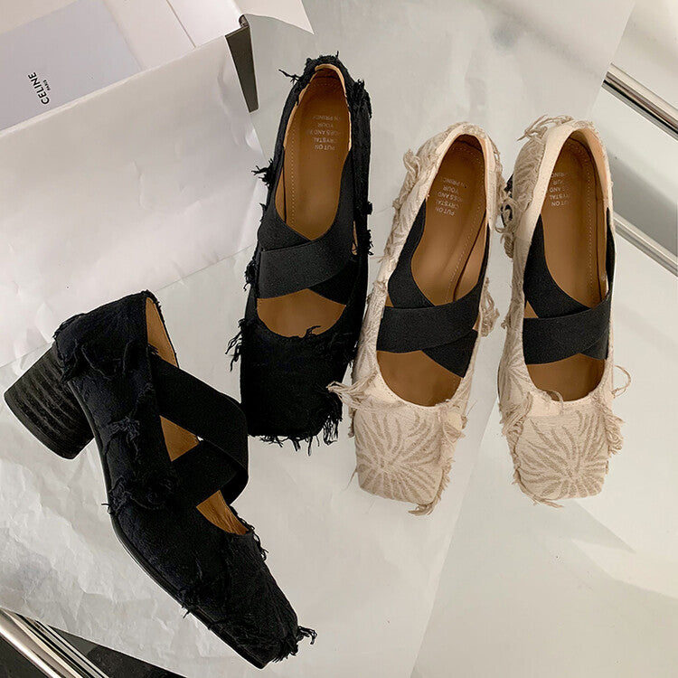 Karin Luna Chinese Pop is the Top Flow~ Orchid Pavilion Preface  New Chinese Style National Aesthetics Retro Cross Strap Mary Jane Shoes