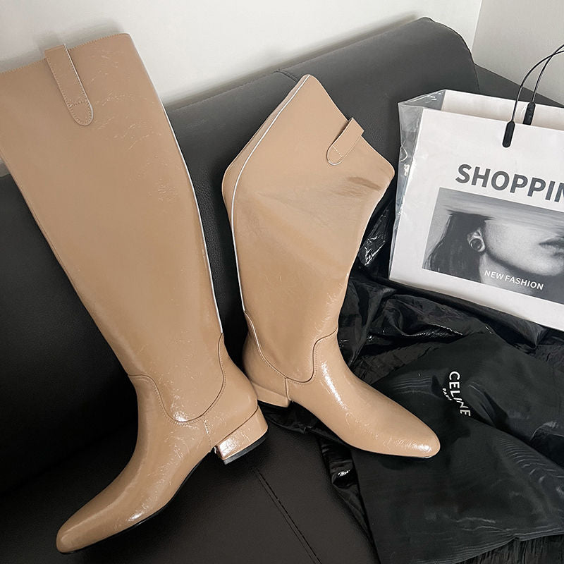 Karin Luna In Stock In Stock Classic Slip-On Straight Long Boots