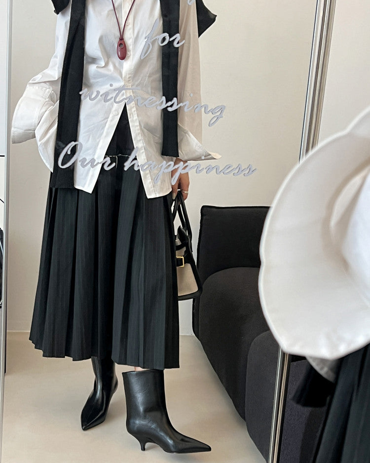 Karin Luna In Stock Spot Goods Minimalist Tube Kitten Heel Short Boots