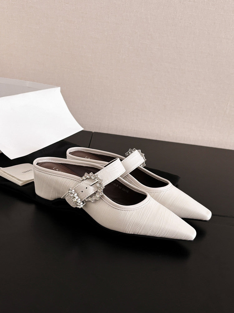 Karin Luna In Stock Spot Goods Full Layer Rhinestone Exquisite Closed-Toe Slippers