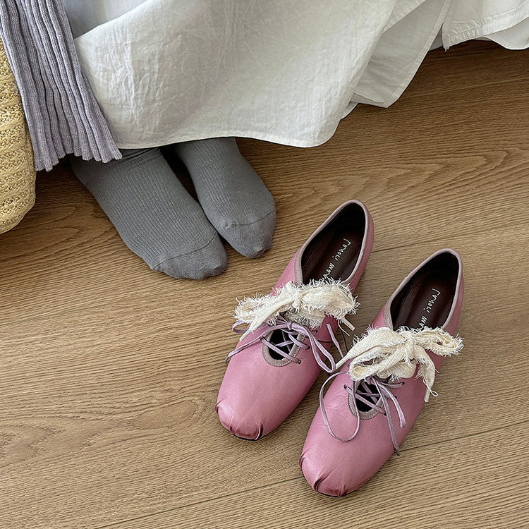 Karin Luna In Stock In Stock  Xiaohongshu Hot Sale Full Leather Round Toe Deep Mouth Single Shoes