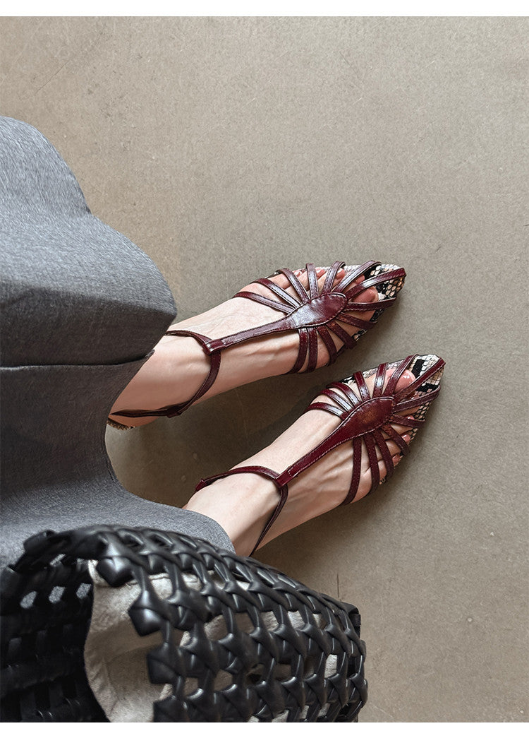 Karin Luna In Stock Spot Goods Open-toe French Style Metal Heel Sandals
