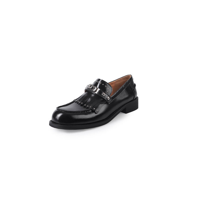 Karin Luna Casual Shoes Series~ Spot Goods Spot Goods Hot-selling Tassel Element Small Gold Buckle Single Shoes
