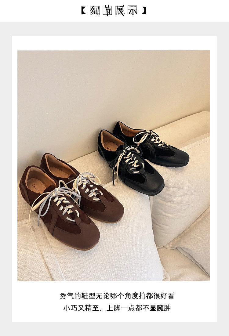 Karin Luna In Stock Spot Goods Casual Style Suede Lace-Up Height-Increasing Popular Single Shoes