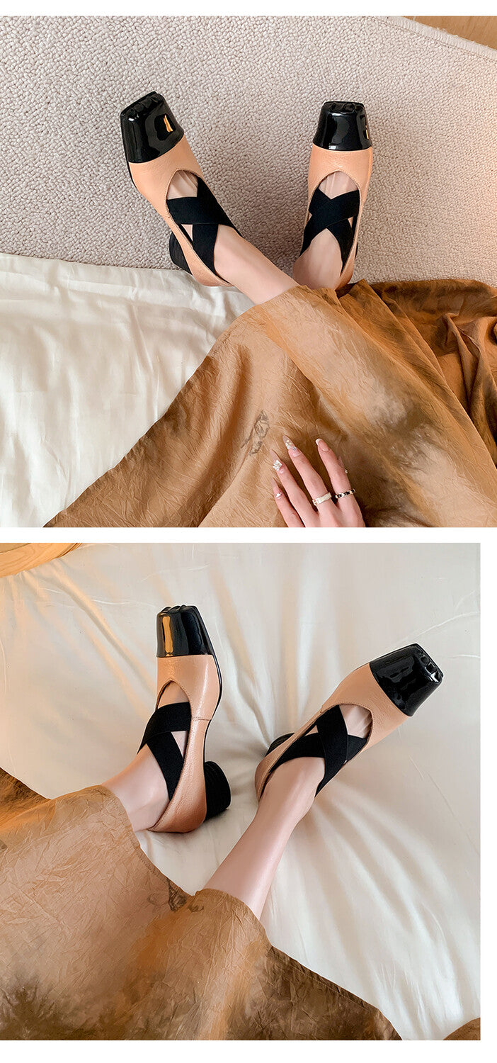 Karin Luna In Stock  Spot Goods  Lost in a Flash~Full Grain Leather Inside and Out Pig Nose Style Mainly Recommended Popular Ballet Shoes