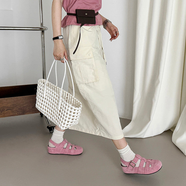 Karin Luna Full Layer Inside and Out~Basic Versatile Perforated Round Toe Birkenstock Shoes