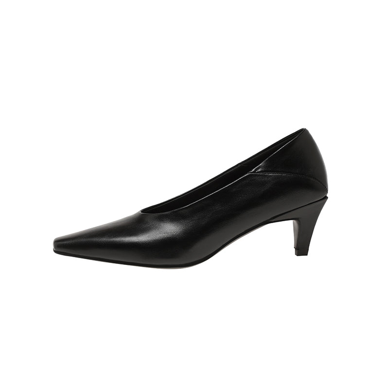 Karin Luna In Stock In Stock ~Basic Versatile French Style Small Square Toe Shallow Mouth Single Shoes