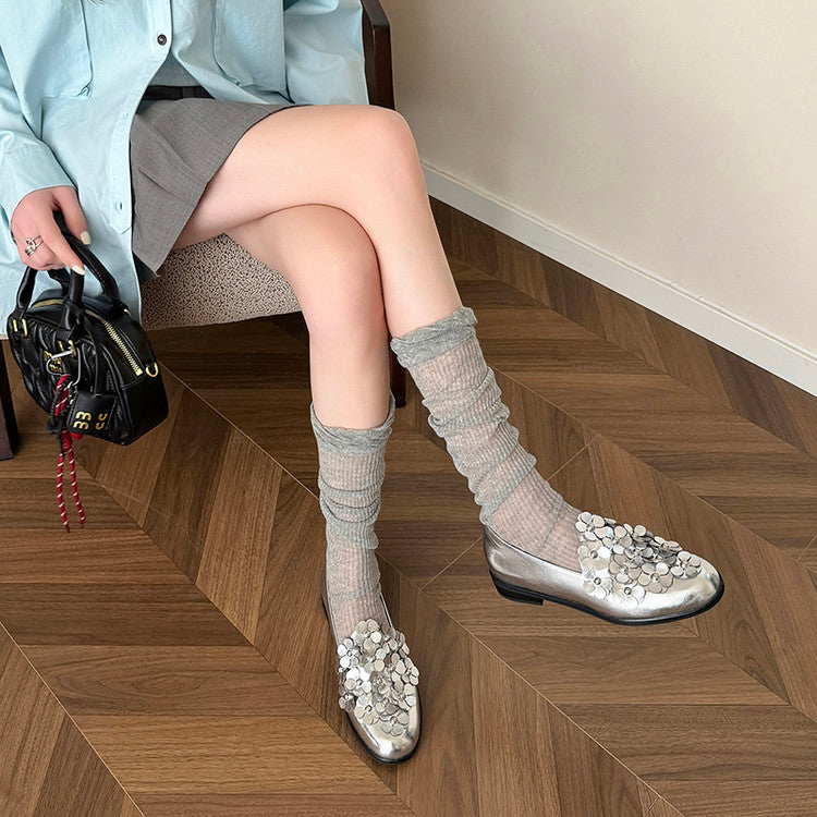 Karin Luna Casual Shoes Series~  Spot Goods In Stock Floral British Style Deep Mouth Single Shoes