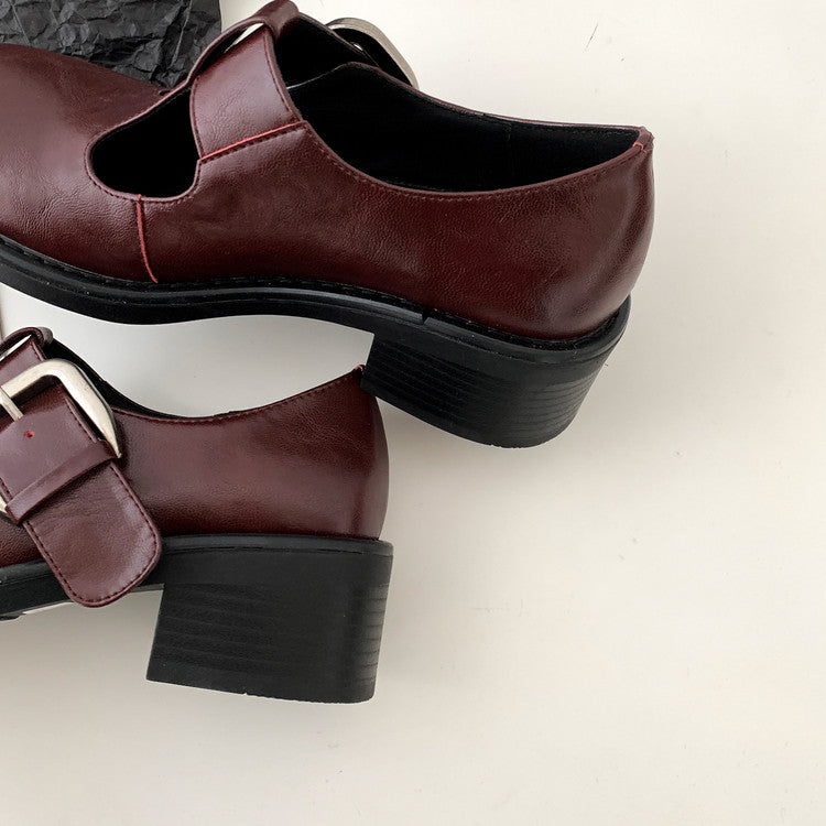 Karin Luna In Stock Spot Goods round Head t Round Toe British Style Single Shoes