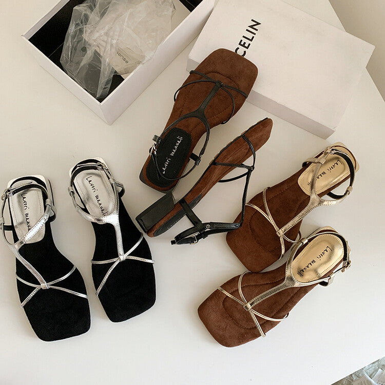 Karin Luna Bestseller Popular Featured products a Large Number of Spot Goods  Comes with data included  Thin Strap T Word Sandals