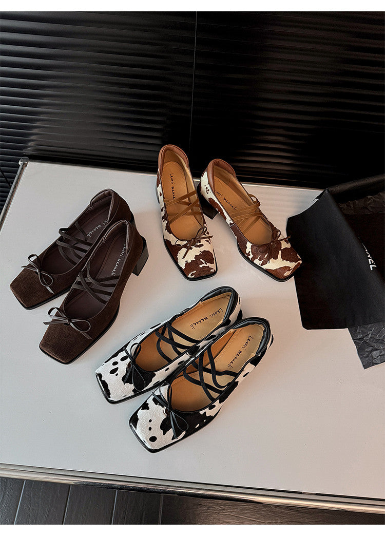 Karin Luna Hot Item Hot Item Xiaohongshu Hot Item  Comes with Bowknot Mary Jane Flats