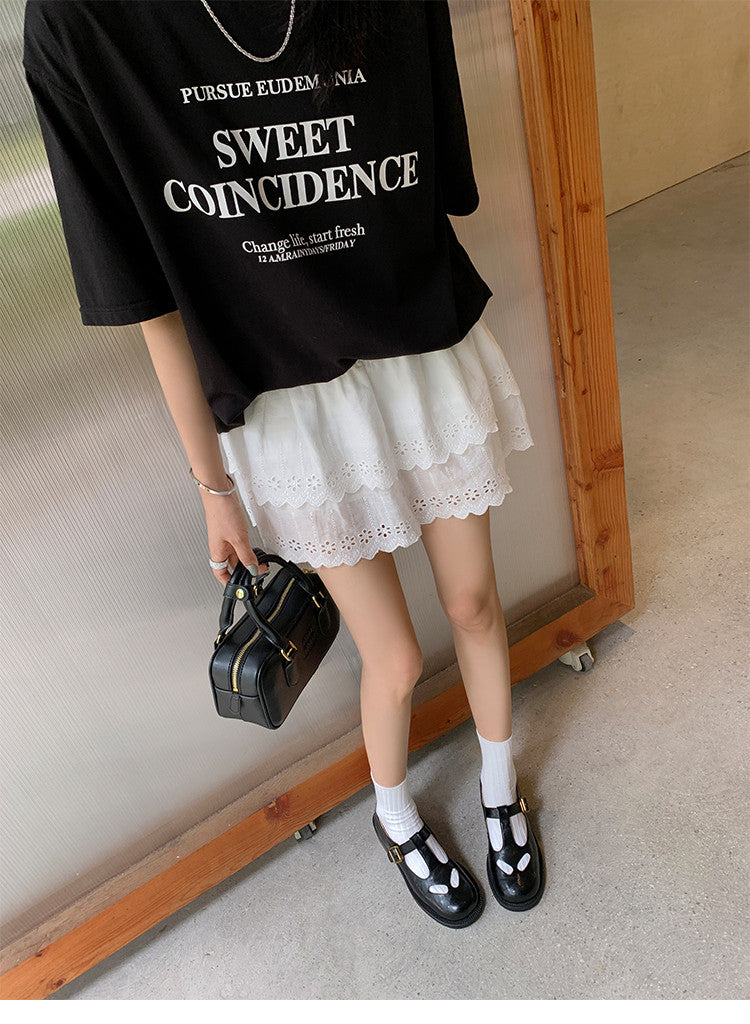 Karin Luna In Stock Spot Goods Minimalist Retro British Style Irregular Hollow Single Shoes