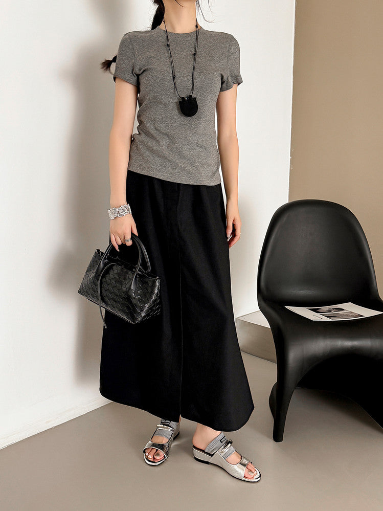 Karin Luna In Stock Spot Goods  Metal Buckle Round Toe Strap Slippers