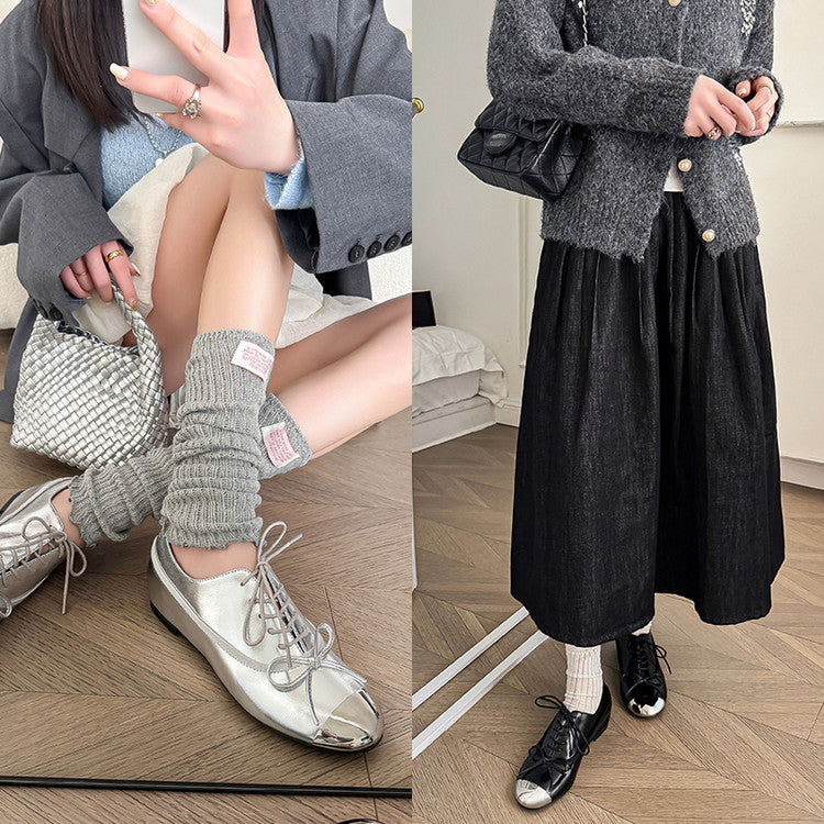 Karin Luna In Stock Spot Goods  Casual Lace-Up Metal Toe Bow Deep Mouth Single Shoes