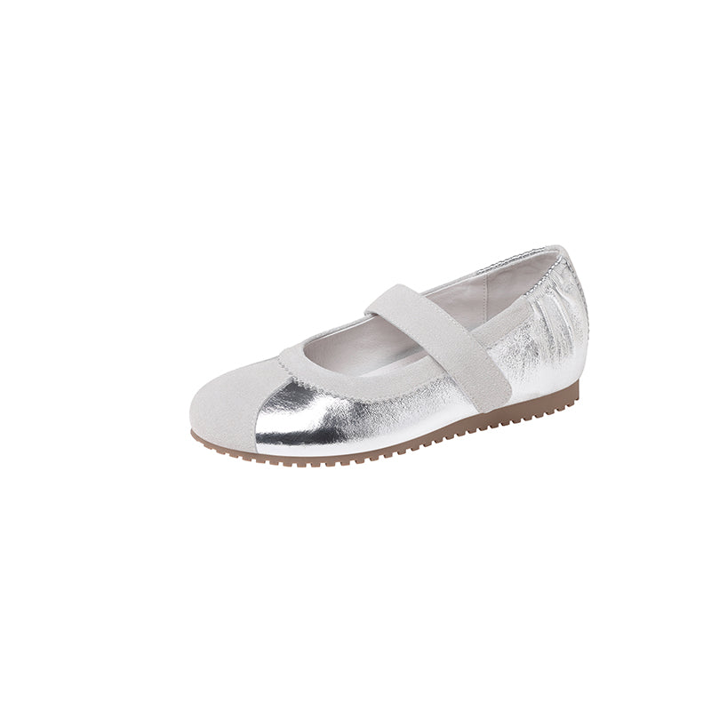 Karin Luna Casual Shoes Series~  In Stock In Stock Magic Tape Round Toe Internal Height Increase Single Strap Flats