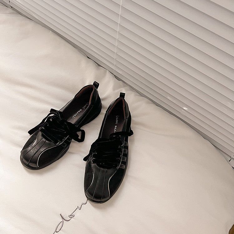 Karin Luna Casual Shoes Series~  In Stock Hot-Selling Versatile Lace-Up Casual Deep Mouth Flats