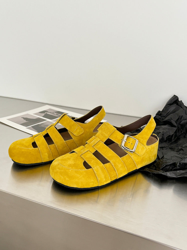 Karin Luna Full Layer Inside and Out~Basic Versatile Perforated Round Toe Birkenstock Shoes