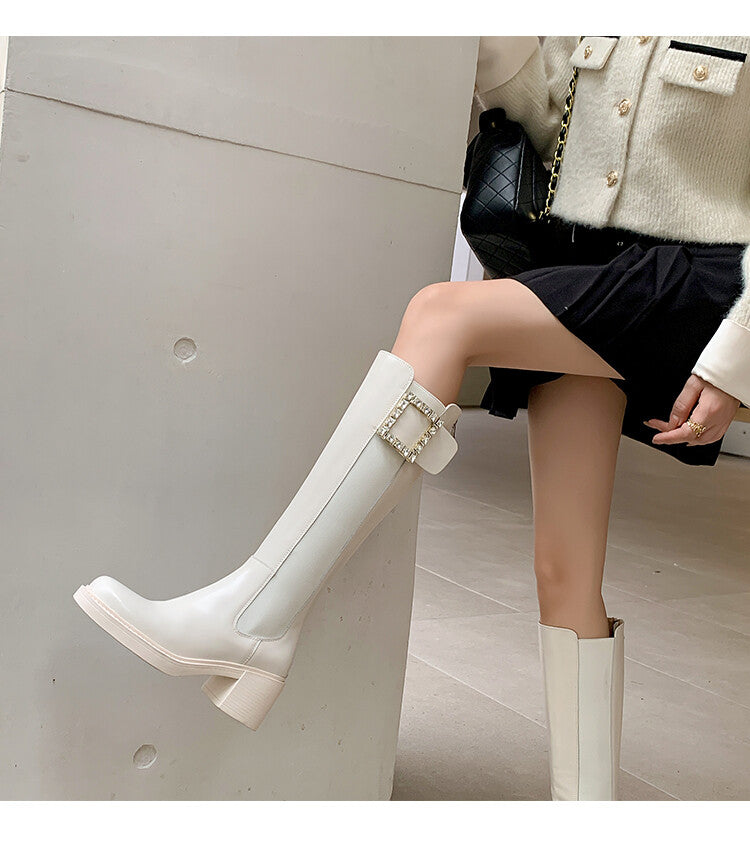 Karin Luna Bestseller Spot Goods Exquisiteness round Head Elastic Long Boots