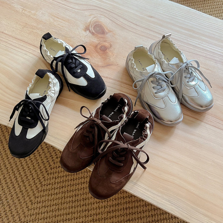 Karin Luna Casual Shoes Series~  In Stock Hot-Selling Versatile Lace-Up Deep Mouth Flats