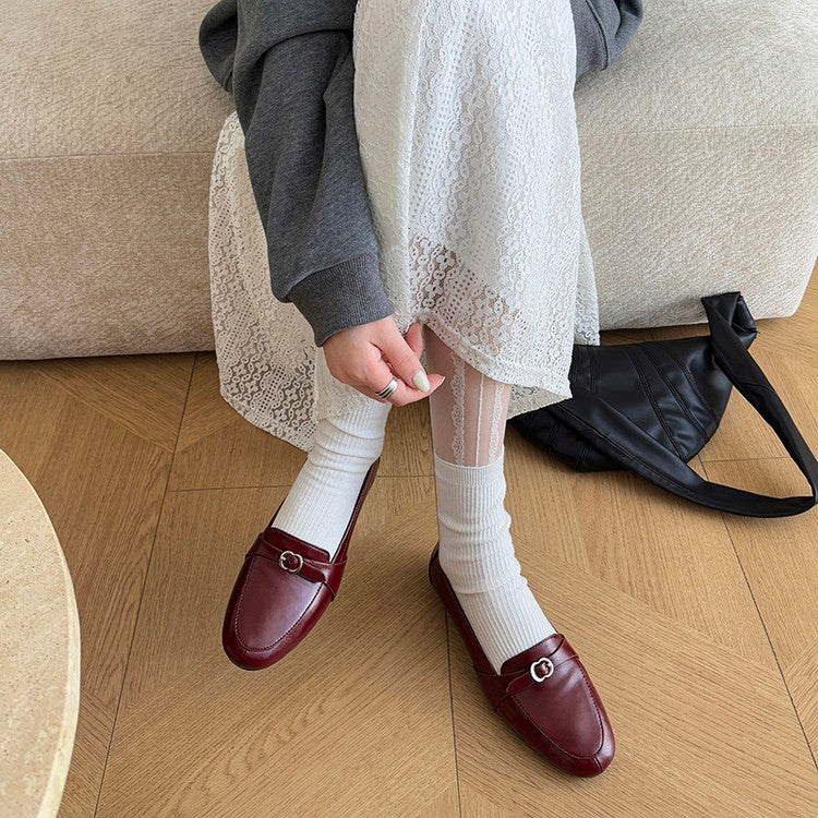 Karin Luna In Stock Spot Goods Basic Versatile British Style Single Shoes