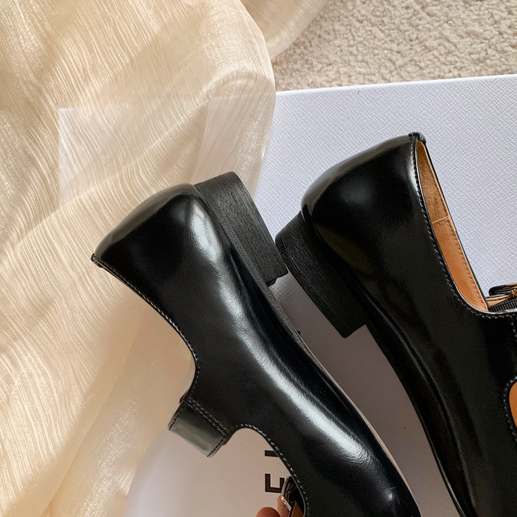 Karin Luna In Stock Spot Goods One-Strap Height-Increasing Belt Buckle Single Shoes