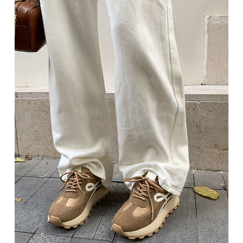 Karin Luna Casual Shoes Series~  In Stock Hot-Selling Versatile Lace-Up Thick-Soled Deep Mouth Single Shoes