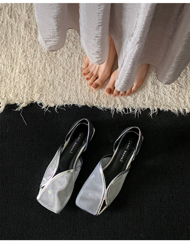 Karin Luna In Stock Spot Goods  Square Toe Mesh Sandals