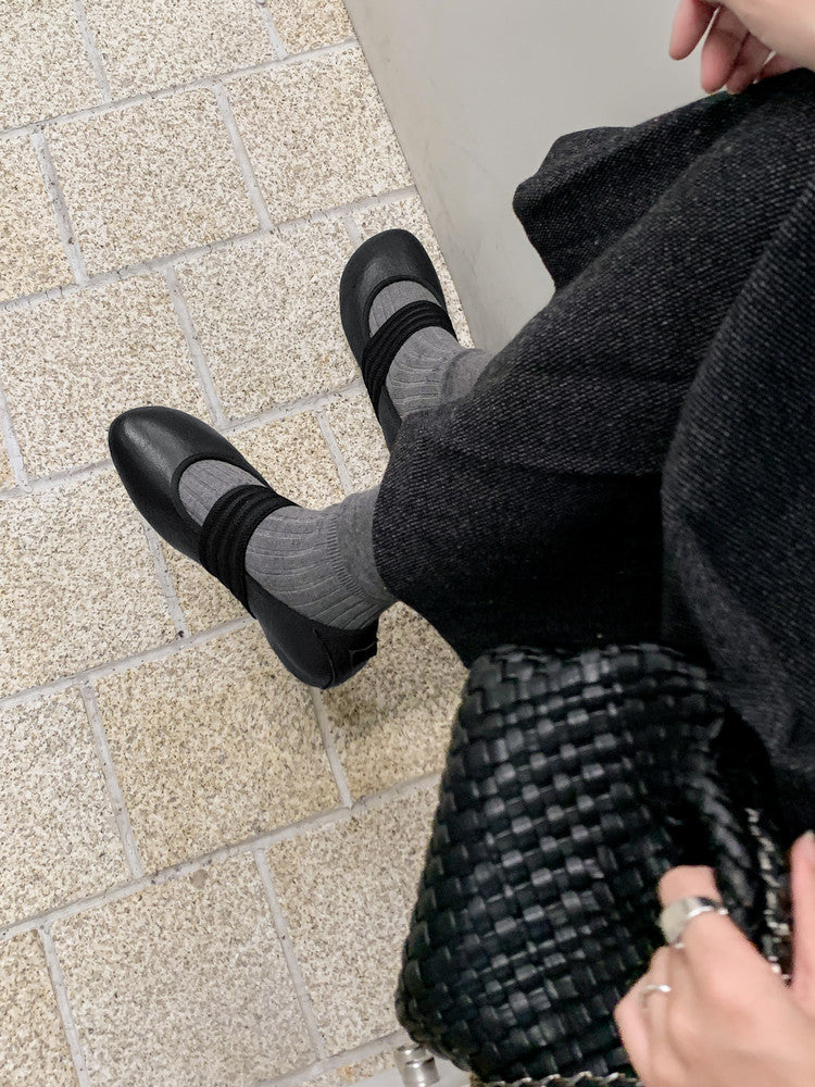 Karin Luna Full Layer Inside and Out~Basic Versatile Hidden Heel Granny Flats