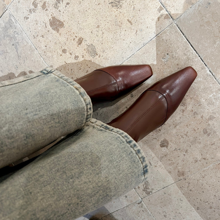 Karin Luna In Stock In Stock Slim Boots Series！Chunky Heel Ankle Boots
