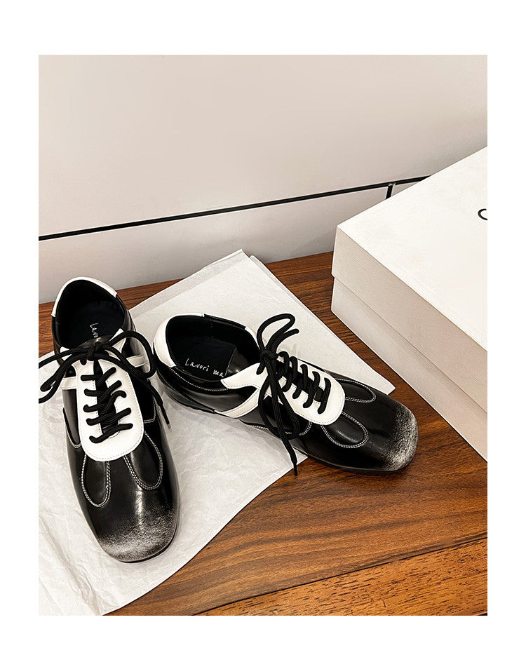 Karin Luna Casual Shoes Series~ Spot Goods Spot Goods Hot-selling Lace-up Hidden Heel Deep Mouth Single Shoes