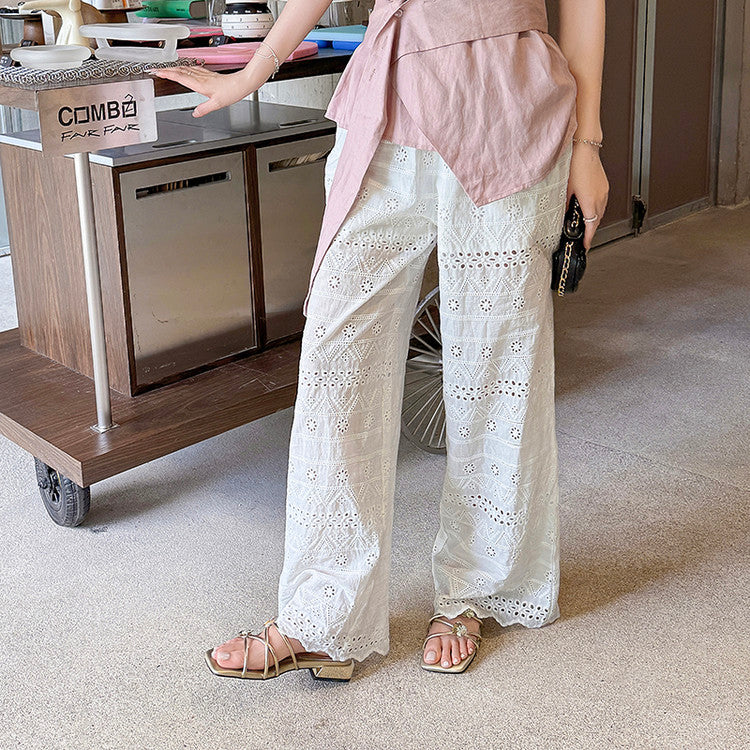 Karin Luna In Stock    Spot Goods    Square Toe One-Strap Sequin Flower Flat Slippers