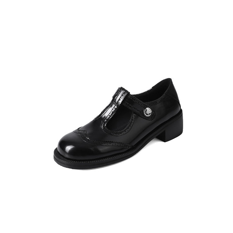 Karin Luna In Stock Spot Goods  Color Matching t Round Toe British Style Single Shoes