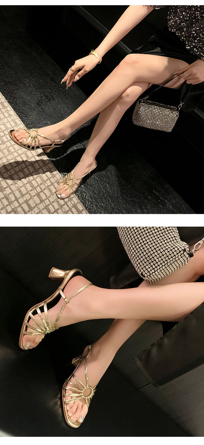 Karin Luna In Stock In Stock  Always in stock Classic French Style Open Toe High Heel Sandals