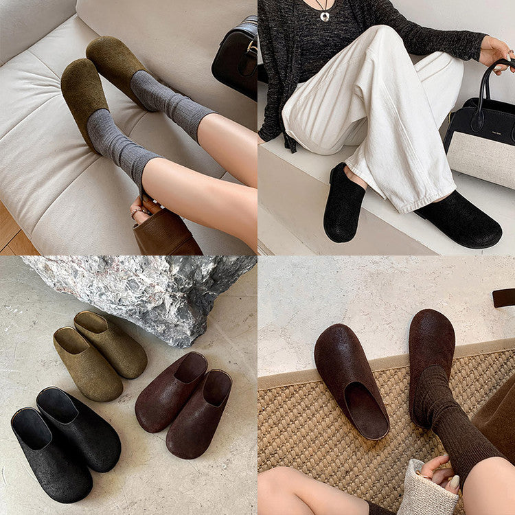 Karin Luna Full Layer Inside and Out~Spot Goods Spot Goods Basic Versatile Mules Slippers