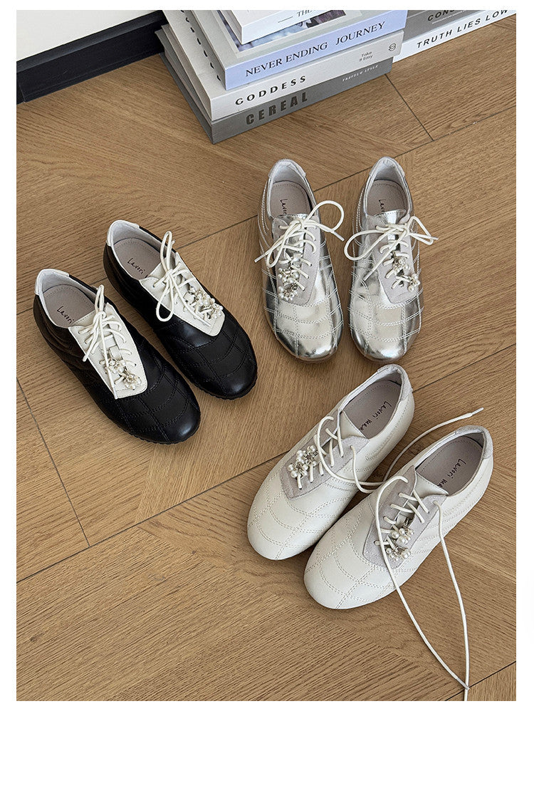 Karin Luna Casual Shoes Series~  In stock Xiaohongshu Hot-Selling Lace-Up Thick-Soled Deep Mouth Single Shoes