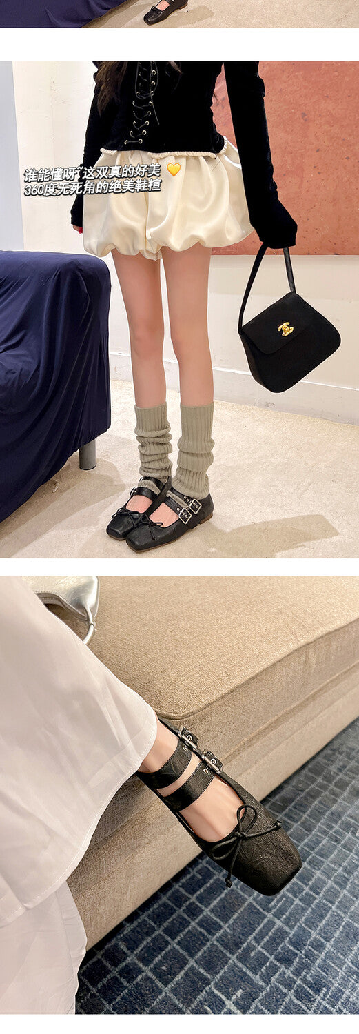 Karin Luna Future Sense silver~Spot Goods Spot Goods Hot-selling Bowknot Retro Belt Buckle Ballet Mary Jane Shoes
