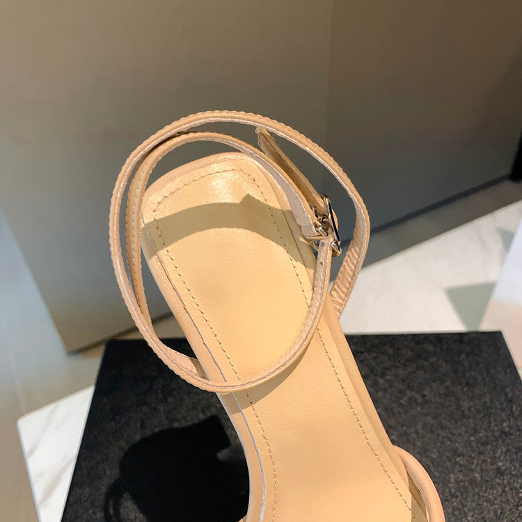 Karin Luna Classic Style  In stock  Basic Versatile Cross Strap High Heel Sandals