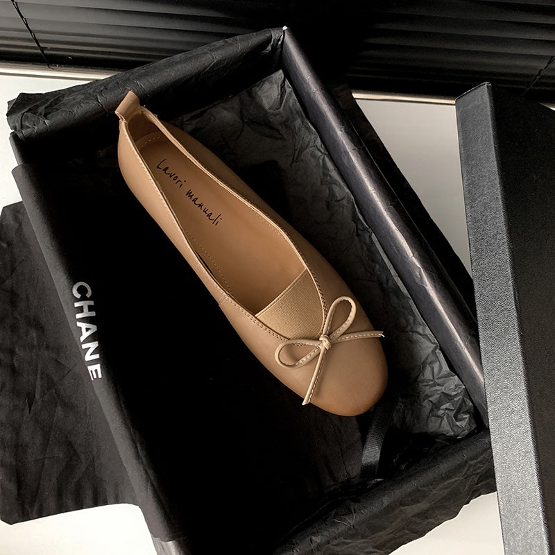 Karin Luna Full Layer Inside and Out~Basic Versatile Bow Hidden Heel Shoes