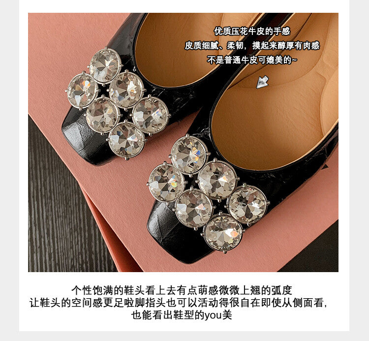 Karin Luna High Quality Low Price ！Hot-selling Fasteners Full leather inside and out Trendy Plaid Fabric Super Beautiful Flat Cowhide Shoes